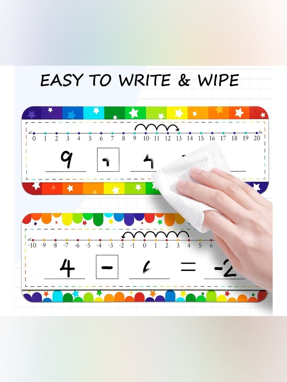 Kids Math Counting Practice Dry Erase Card Set of 2 - Picture 3 of 3